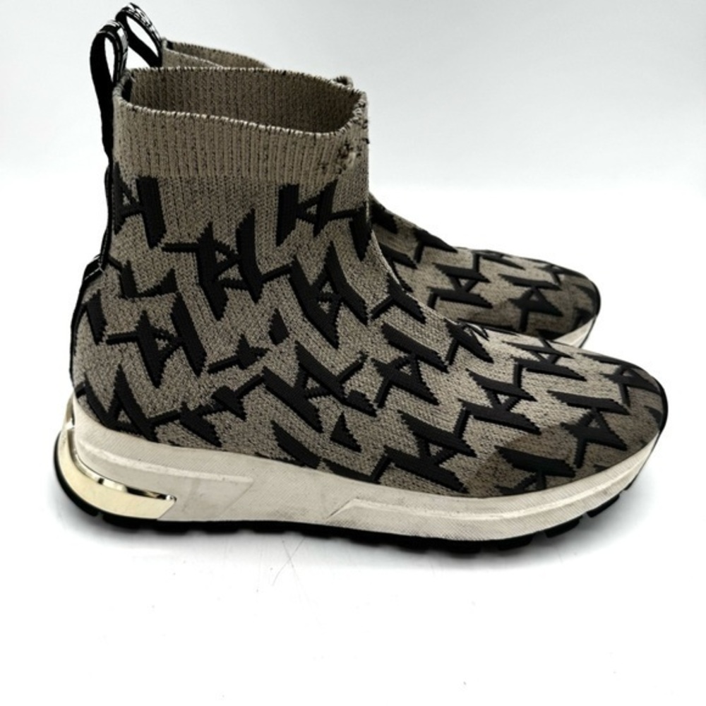 Karl Lagerfeld Patterned logo quiet luxury, designer Knit Ankle Boots